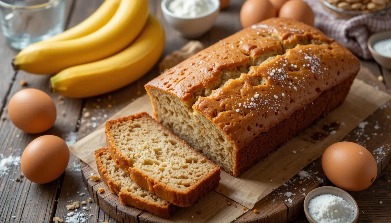 4-ingredient banana bread