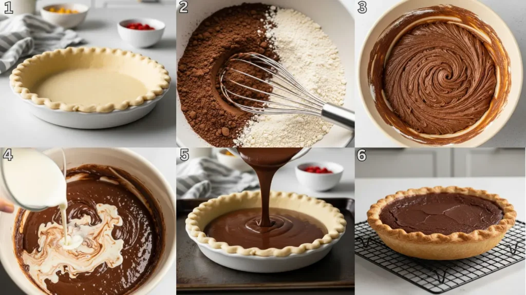 Chocolate Chess Pie Recipe Step-by-Step Instructions