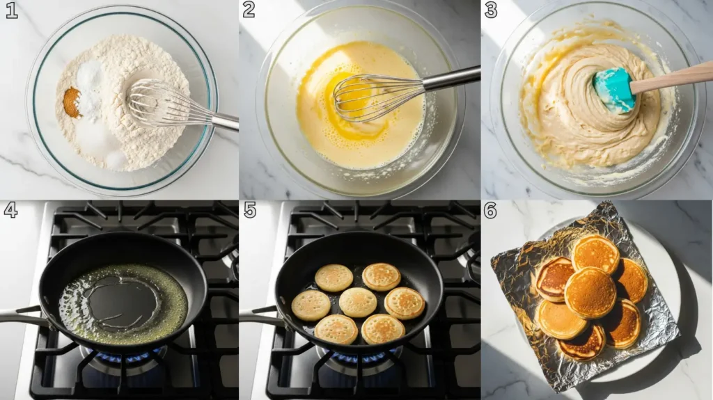 Mini Pancakes Step-by-Step Instructions