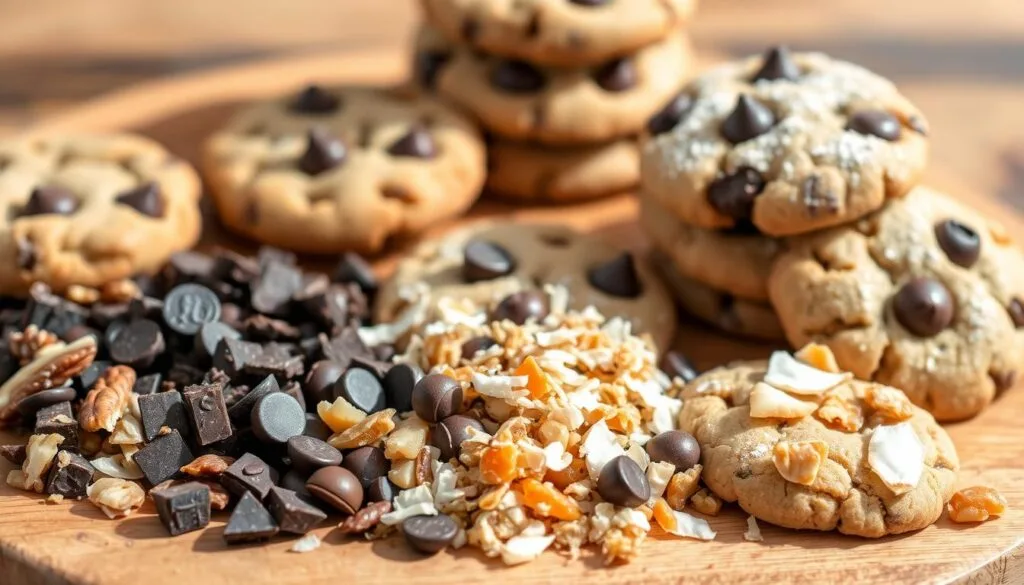 Mix-in options for chewy chocolate chip cookies