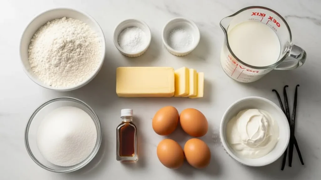 Vanilla Cake Recipe Ingredients