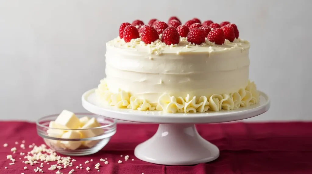 White Chocolate Raspberry Cake
